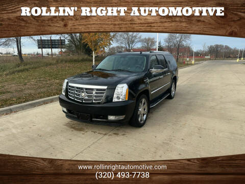 2011 Cadillac Escalade ESV for sale at Rollin' Right Automotive in Saint Cloud MN
