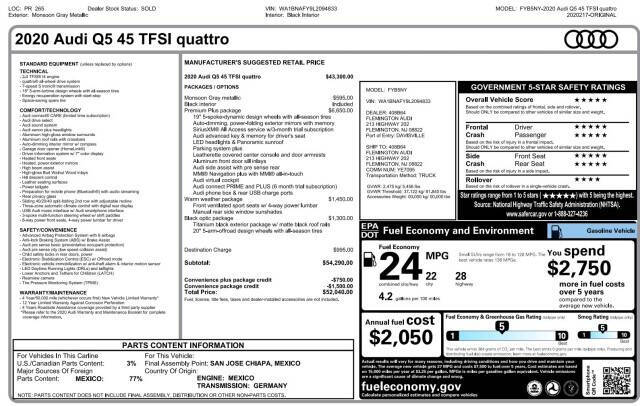 2020 Audi Q5 quattro Premium Plus 45 TFSI