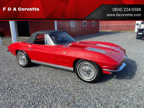 1963 Chevrolet Corvette for sale at F & A Corvette in Colonial Beach VA