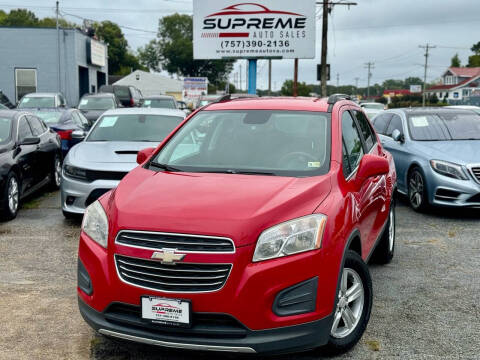 2015 Chevrolet Trax for sale at Supreme Auto Sales in Chesapeake VA