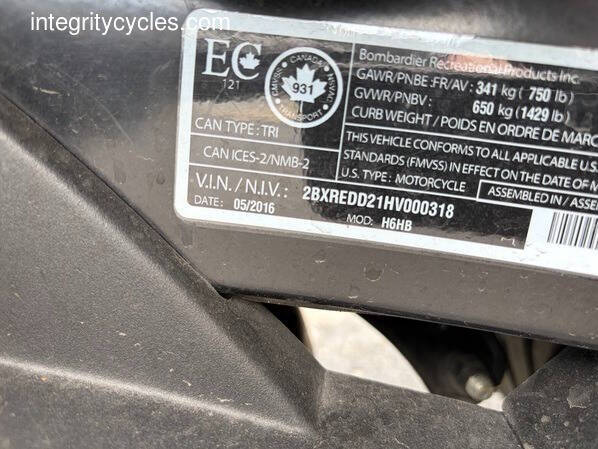 2017 Can-Am SPYDER F3-T SE6