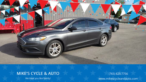 2018 Ford Fusion for sale at MIKE'S CYCLE & AUTO in Connersville IN