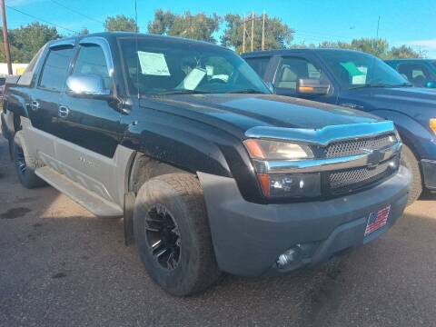 2002 Chevrolet Avalanche for sale at L & J Motors in Mandan ND