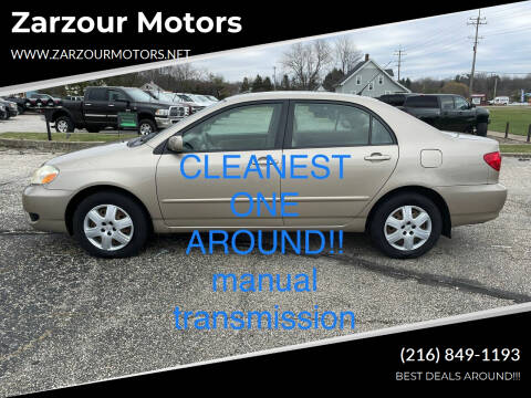 2006 Toyota Corolla for sale at Zarzour Motors in Chesterland OH