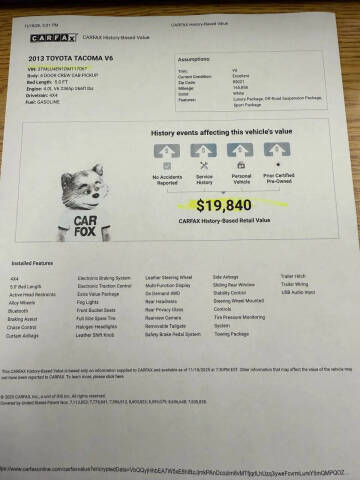 2013 Toyota Tacoma V6