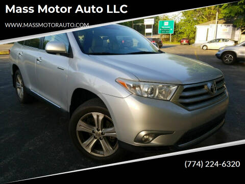 2012 Toyota Highlander for sale at Mass Motor Auto LLC in Millbury MA
