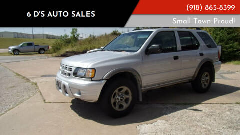 2002 Isuzu Rodeo for sale at 6 D's Auto Sales in Mannford OK