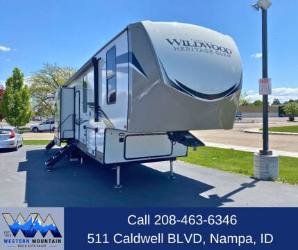 2022 Forest River Wildwood Heritage Glen for sale at Western Mountain Bus & Auto Sales in Nampa ID
