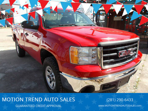 2010 GMC Sierra 1500 for sale at MOTION TREND AUTO SALES in Tomball TX
