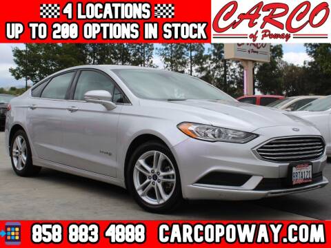 2018 Ford Fusion Hybrid for sale at CARCO OF POWAY in Poway CA