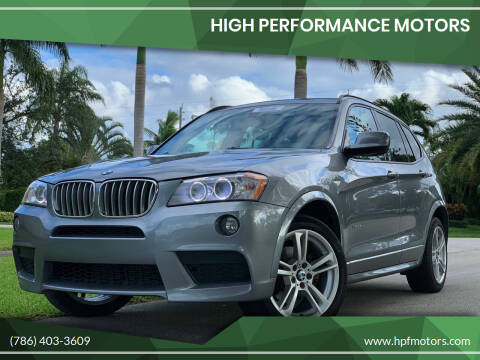 2013 BMW X3 for sale at HIGH PERFORMANCE MOTORS in Hollywood FL
