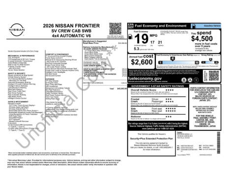 2026 Nissan Frontier