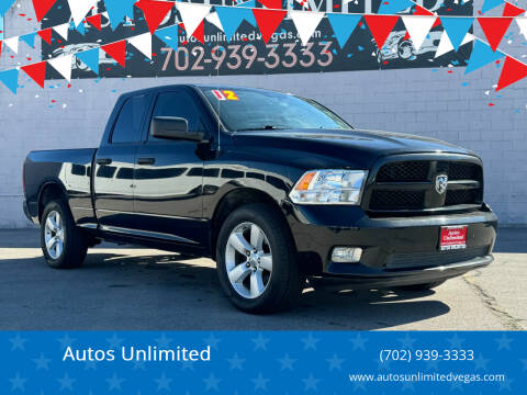 2012 RAM 1500 for sale at Autos Unlimited in Las Vegas NV