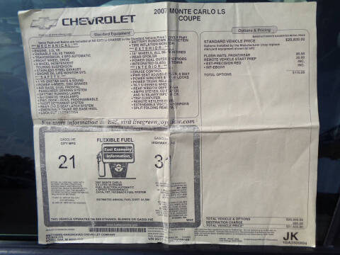 2007 Chevrolet Monte Carlo LS