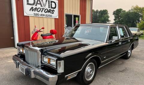 1987 Lincoln Town Car for sale at DAVID MOTORS LLC in Grey Eagle MN