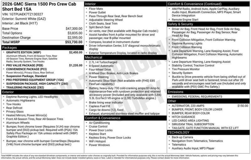 2026 GMC Sierra 1500