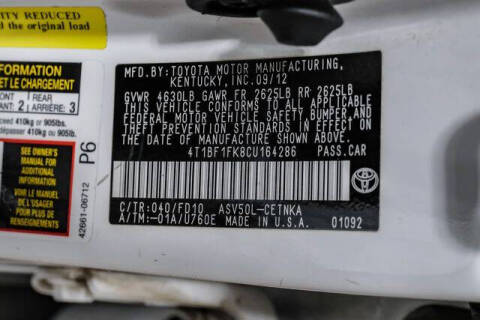 2012 Toyota Camry LE