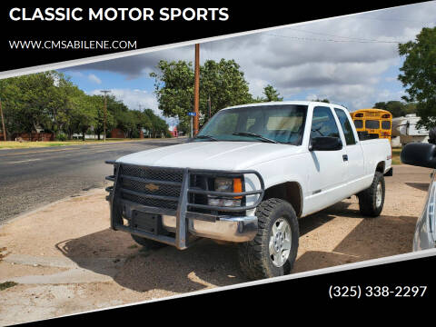 1997 Chevrolet C/K 1500 Series for sale at CLASSIC MOTOR SPORTS in Winters TX