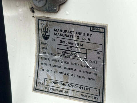 2015 Maserati GranTurismo MC