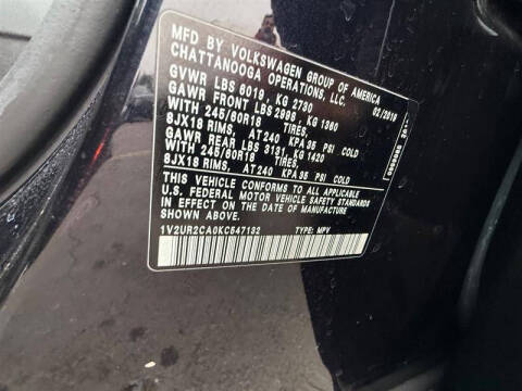 2019 Volkswagen Atlas V6 SE 4Motion