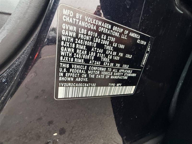 2019 Volkswagen Atlas V6 SE 4Motion