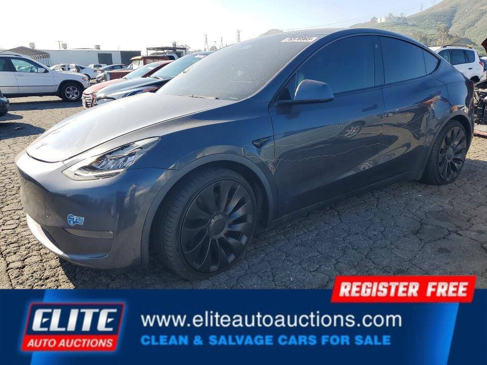 GRAY 2021 Tesla Model Y Performance AWD Performance 4dr Crossover 1