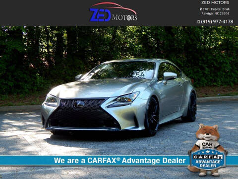 2015 Lexus RC 350 for sale at Zed Motors in Raleigh NC