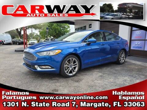 2017 Ford Fusion for sale at CARWAY Auto Sales in Margate FL