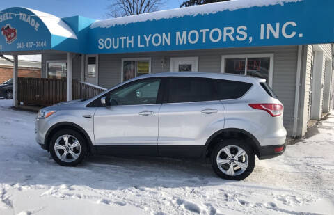 2014 Ford Escape for sale at South Lyon Motors INC in South Lyon MI