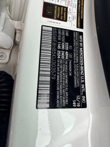 2019 Mercedes-Benz C-Class AMG C 63 S