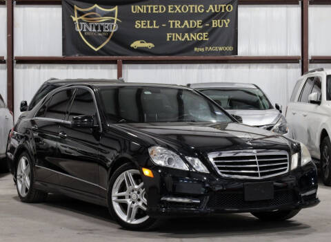 2013 Mercedes-Benz E-Class for sale at United Exotic Auto in Houston TX