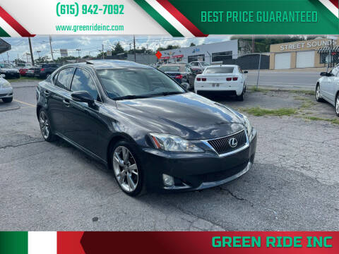 2010 Lexus IS 250 for sale at Green Ride Inc in Nashville TN