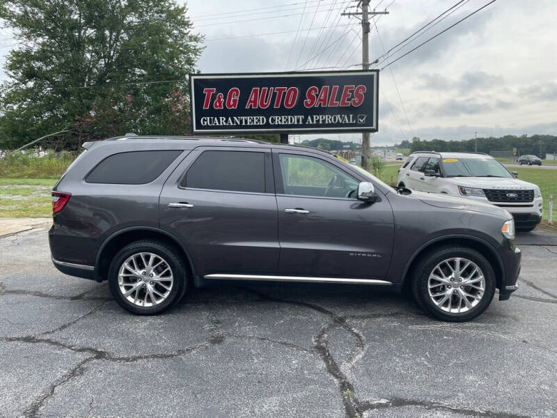 2014 Dodge Durango for sale at T & G Auto Sales in Florence AL