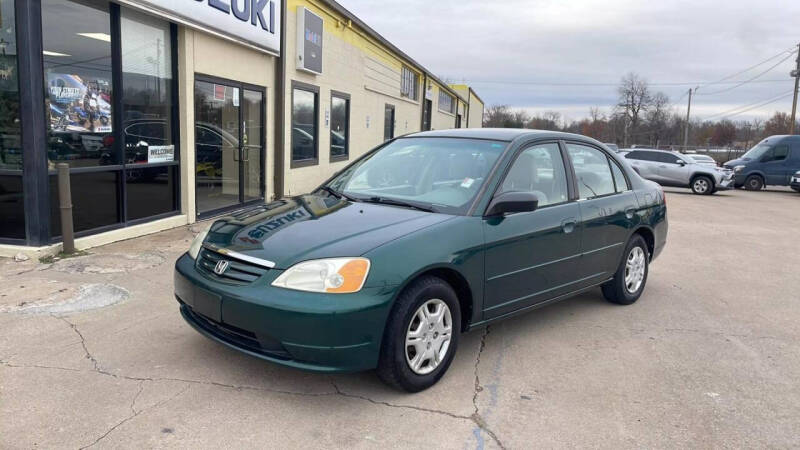 Used 2002 Honda Civic LX with VIN 1HGES16552L057421 for sale in Tulsa, OK