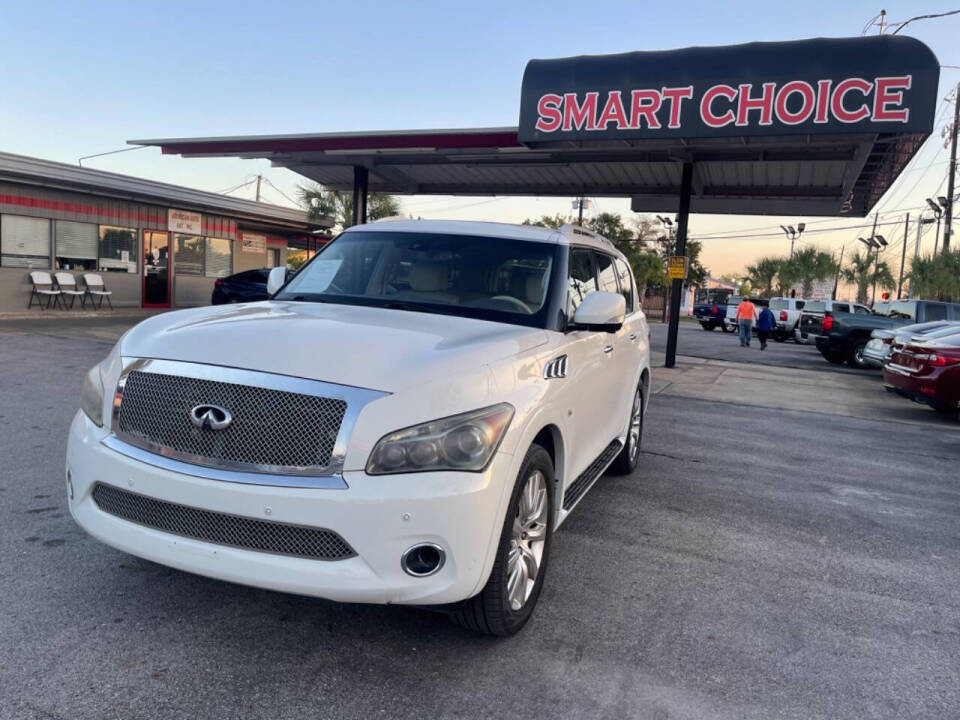 2014 INFINITI QX80 for sale at SMART CHOICE AUTO in Pasadena, TX