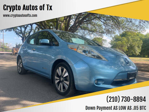 2015 Nissan LEAF for sale at Crypto Autos of Tx in San Antonio TX