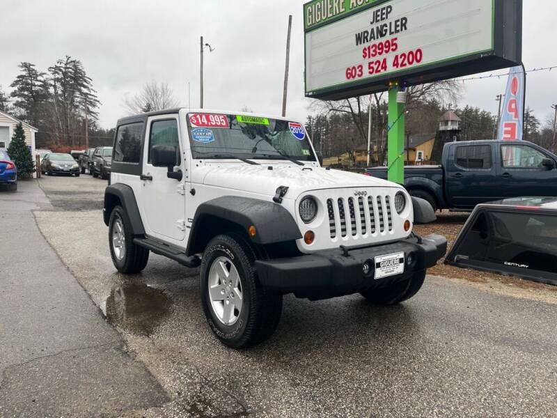 2012 Jeep Wrangler for sale at Giguere Auto Wholesalers in Tilton NH