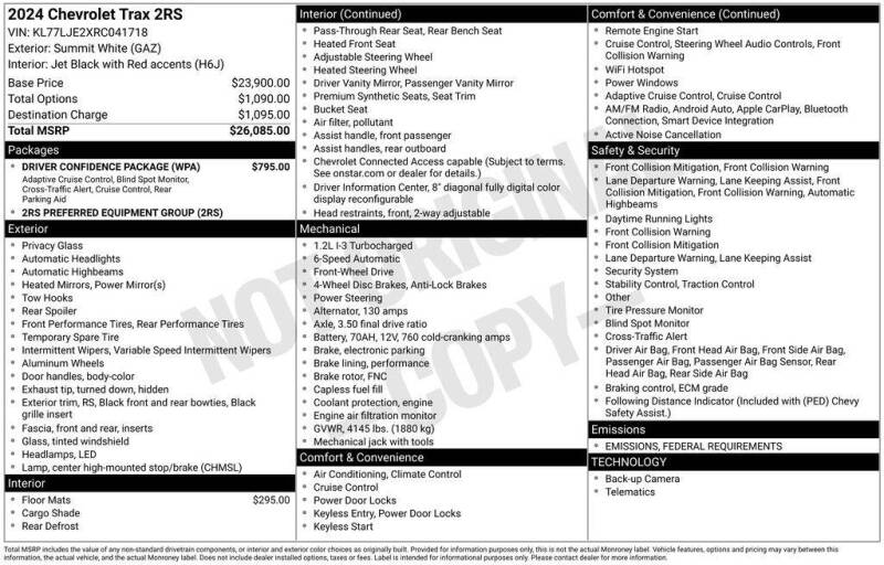 2024 Chevrolet Trax RS