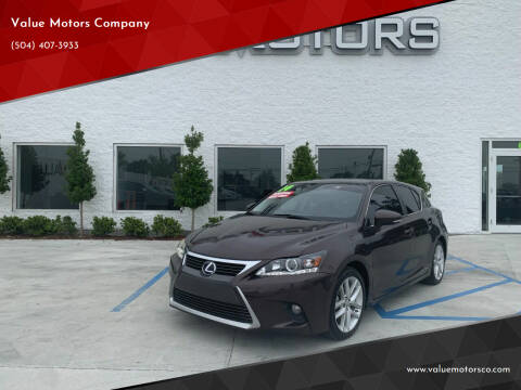 2014 Lexus CT 200h for sale at Value Motors Company in Marrero LA
