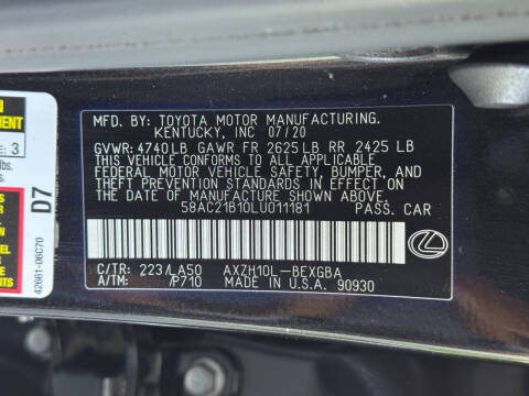 2020 Lexus ES 300h
