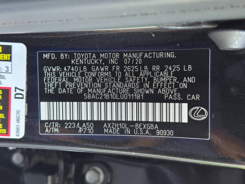 2020 Lexus ES 300h