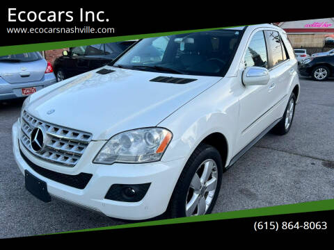 2009 Mercedes-Benz M-Class for sale at Ecocars Inc. in Nashville TN