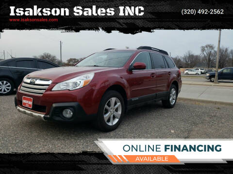 2013 Subaru Outback for sale at Isakson Sales INC in Waite Park MN