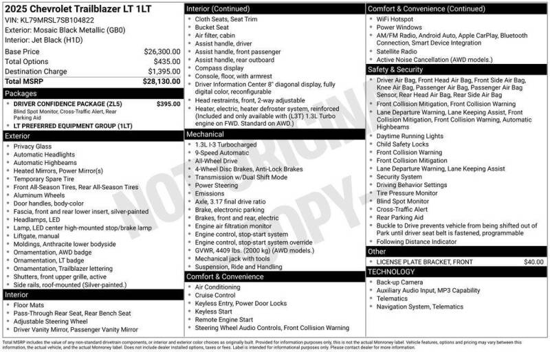 2025 Chevrolet TrailBlazer LT