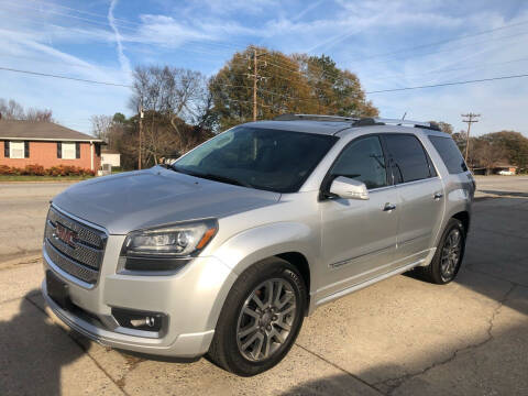 2013 GMC Acadia for sale at E Motors LLC in Anderson SC