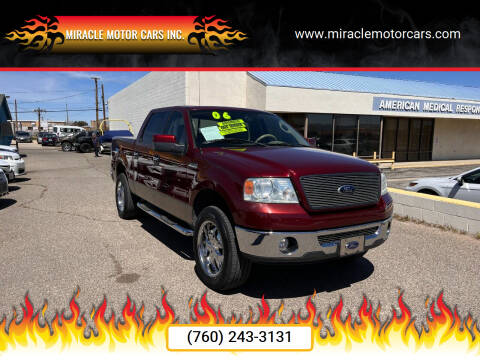 2006 Ford F-150 for sale at Miracle Motor Cars Inc. in Victorville CA