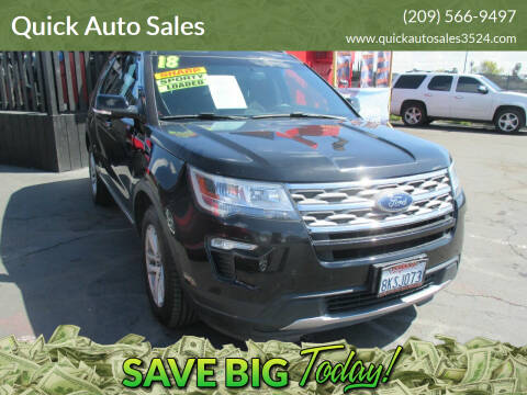 2018 Ford Explorer for sale at Quick Auto Sales in Ceres CA