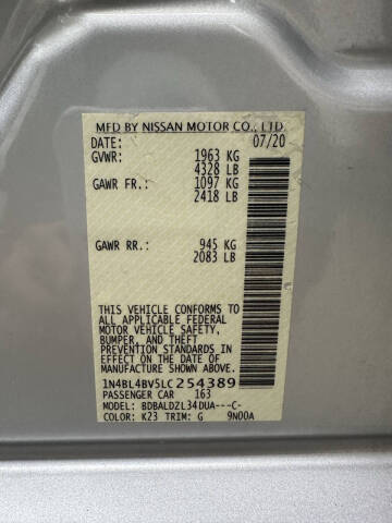 2020 Nissan Altima 2.5 S