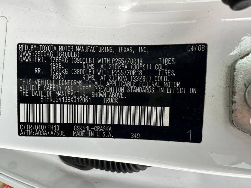 2008 Toyota Tundra Grade