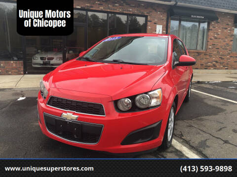 2015 Chevrolet Sonic for sale at Unique Motors of Chicopee in Chicopee MA